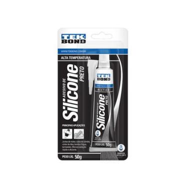 Imagem de Silicone Tekbond Alta Temperatura Preto 050G Blister c/12pcs