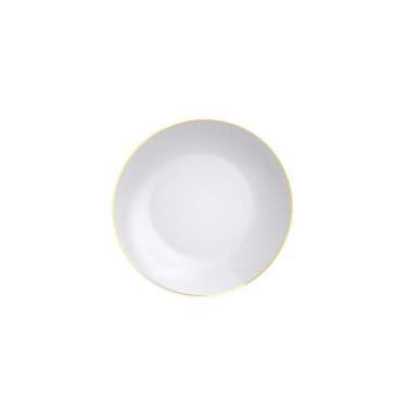 Imagem de Prato Fundo Tramontina Anna Em Porcelana Com Filete De Ouro 22 Cm