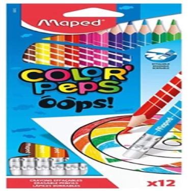 Imagem de Lapis de cor colorpeps oops apagavel 12 cores   832812 - MAPED