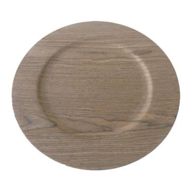 Imagem de Sousplat madeira 33 cm - Niazitex, Chocolate