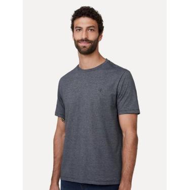 Imagem de Camiseta Dudalina Masculina Regular Noise Listras Azul Marinho, XL/GG