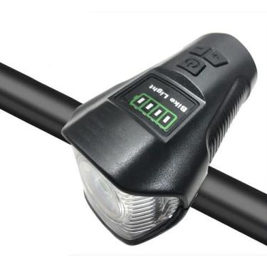 Imagem de Farol Bicicleta Led Recarregável Forte C/ Buzina Lanterna T6 - Hackz