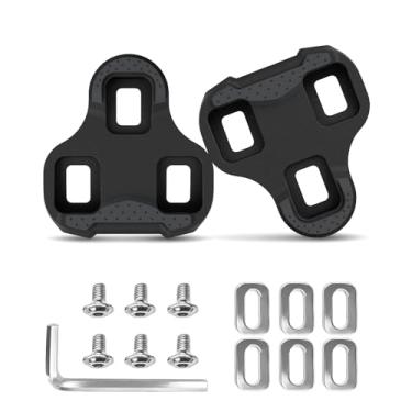 Imagem de MZYRH Chuteiras de bicicleta compatíveis com chuteiras Look KEO, flutuação de 4,5 graus, conjunto de chuteiras de ciclismo para ciclismo interno e de estrada