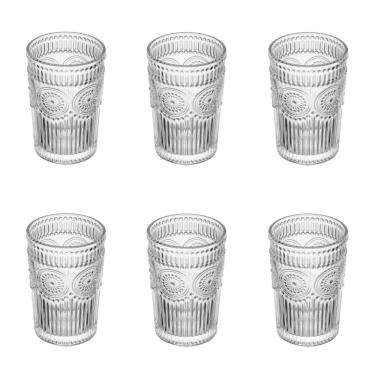 Imagem de Conjunto de Copos de Vidro para Água 6 Peças 380 ml Mandala Wolff