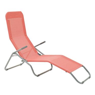 Imagem de Espreguicadeira Aco Slim 2 Posicoes Ate 160kg - Vermelho