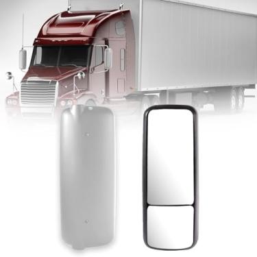 Imagem de Miror de porta direita (apenas Miror) Apto para Freightliner Columbia Century Miror cromado com porta de aquecimento Miror Apto para caminhões Freightliner Century Columbia 1996-2010