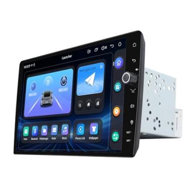 Imagem de JOYING Rádio duplo Din estéreo para carro de 10,1 polegadas com Carplay e Android auto, unidade de cabeça direita Android 13 com botão de volume, link espelhado, AM/FM, Bluetooth, SWC, GPS (JY-UTD08N4