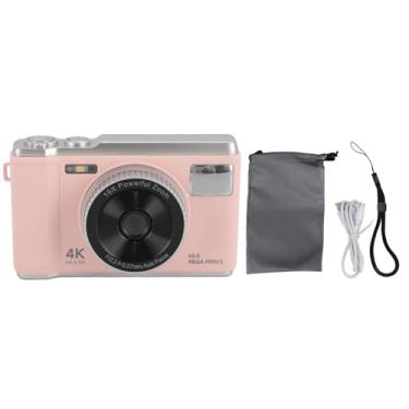 Imagem de Câmera digital 4K Câmera de Vlogging Auto -Focus de 50mp 2,8 polegadas com zoom digital 16x Anti Shake para adolescentes para adolescentes iniciantes para adultos para adultos (Rosa)