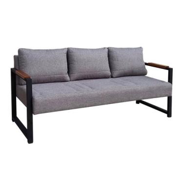 Imagem de Poltrona 03 Lugares Estilo Industrial Braço de Ferro Ipanema - Gonçalv