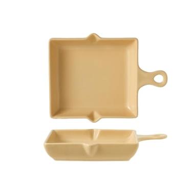 Imagem de Prato de cozimento de pizza para bife Prato de salada de frutas criativo e adorável para uso doméstico - cáqui