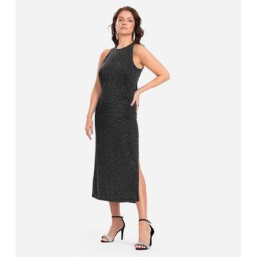 Imagem de Vestido Midi Com Brilho Endless Preto, P, Preto