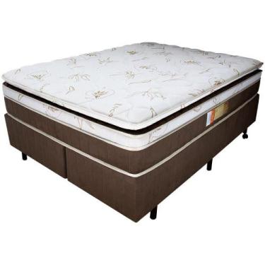 Imagem de Cama Box Queen + Colchão Royal Relaflex 158x198x61 Mola Ensacada Visco