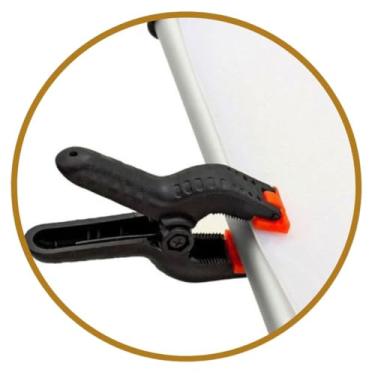 Imagem de Kit 6 Garra Pinça Presilha Pregador Grampo Fundo Infinito Fotográfico