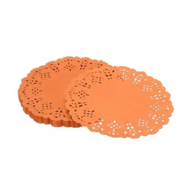 Imagem de YELARXI Doilies de papel, toalhas de renda de papel, descartáveis, redondos, modernos, decorativos, volumosos, 8,5 cm, adequado para bolos, sobremesas, artesanato, grelhados, fritos, utensílios de