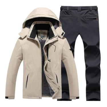 Imagem de Conjunto De Jaqueta E Calças De Esqui Para Homens Acolchoado De Inverno Espesso Quente Plus Size Conjunto De Jaqueta E Calças De Esqui Jaqueta De Neve De Inverno Ao Ar Livre À Pr, 007, 5XL