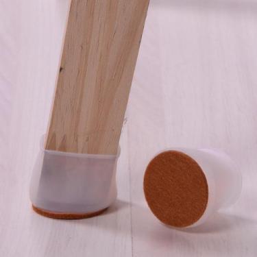 Imagem de Protetores para Pé de Cadeira Silicone com Feltro 4 Unidades - Bene Ca