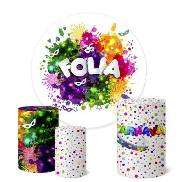 Imagem de Trio Capas Cilindro + Painel Redondo 1,50m Carnaval - Fadrix, K1CNV001