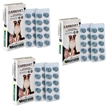 Imagem de Kit C/ 3 Caixas Carbovet Antidiarreico Cães Gatos - Biofarm