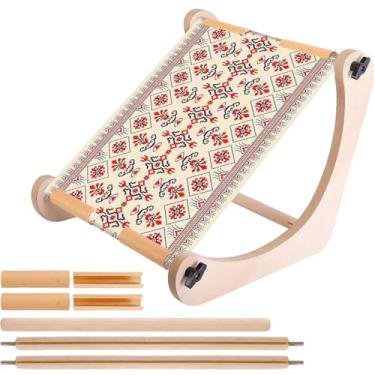 Imagem de Suporte Para Aro De Bordado | Bastidor De Ajustável Para Bordado,Para Artesanato Costura Viagem Mesas Cadeiras Camas Croché Tapeçaria Trabalho Manual