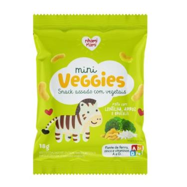 Imagem de Biscoito Nhami Mami Mini Veggie Snack Lentilha, Arroz e Brócolis 18g