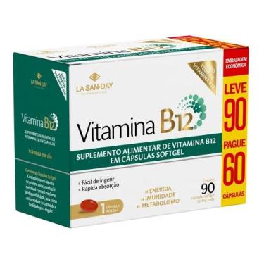 Imagem de Suplemento Vitamina B12 Com 90 Cápsulas - La San-Day