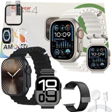Imagem de Smartwatch Relogio U4 Plus Ultra 49mm Lançamento Microwear Chatgpt Kit C/ Pulseira Pelicula Case-Unissex