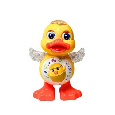 Imagem de Pato Dançarino Musical Infantil com Luzes e Som - Brinquedo Educativo Interativo para Bebês, Estímulo Sensorial e Coordenação Motora