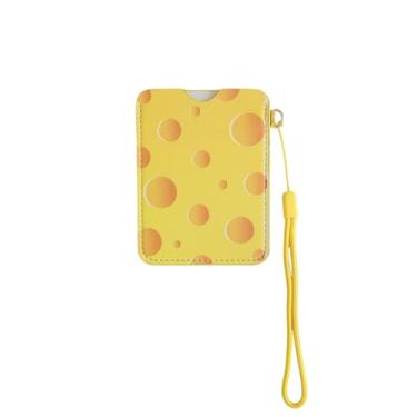 Imagem de STERCULIA Estojo para pílulas anticoncepcionais com compartimento para cartão de crédito carteira fina PU (amarelo)