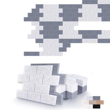 Imagem de Woven Sound Painéis de tijolo acústico sem costura visual, alta densidade, amortecimento de som, bloqueador de ruído decorativo azulejos de parede de feltro para tetos, escritório em casa e sala de