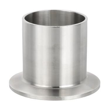 Imagem de PATIKIL Encaixe sanitário de aço inoxidável 304, braçadeira de solda longa, encaixe de tubulação de virola de 1 3/4" (45 mm), conector OD de tubo de 64 mm, flange de virola OD para processamento de