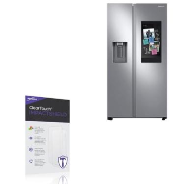 Imagem de BoxWave Protetor de tela compatível com o refrigerador Samsung Family Hub com alto-falante genérico (não AKG) - ClearTouch ImpactShield (pacote com 2), protetor de tela impenetrável, película flexível