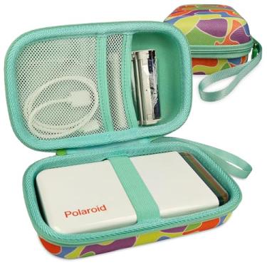 Imagem de JCHPINE Estojo rígido para Polaroid Hi-Print 9046 Bluetooth Connected 2x3 Pocket Photo Printer, estojo de viagem para impressão alta e cartucho de papel 2x3 (multicolorido)