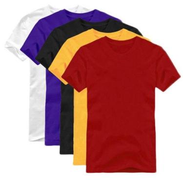 Imagem de Kit 5 Camisetas Lisas Básicas Cores Estampa - Diversas, Lote 6, GG