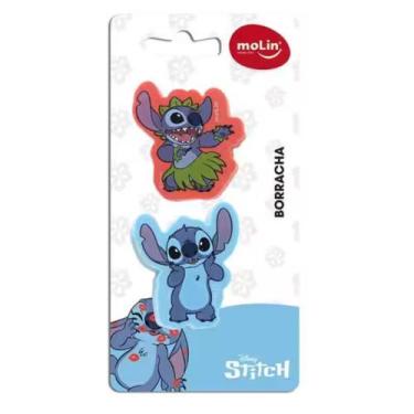 Imagem de Borracha Decorada Stitch Bl Com 02 Unid Molin