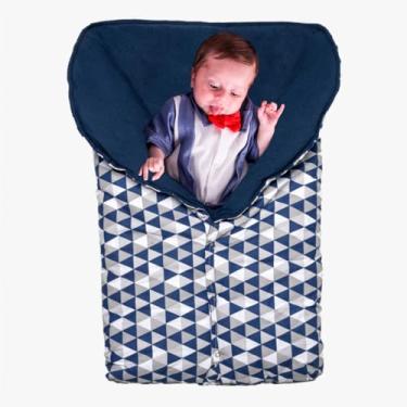 Imagem de Porta Bebê Saco de Dormir Quentinho Para Bebê Menino Pequeno Baby Marinho
