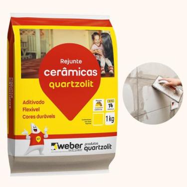 Imagem de Rejunte Flexível Cerâmica 1kg Piso Parede Quartzolit Cores