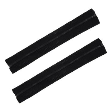 Imagem de DimyFew 2x Capas de braço para cadeira de escritório com zíper, acessórios removíveis e elásticos, protetores de apoio de braço, capas de braço para cadeira