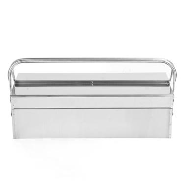 Imagem de Cantilever Tool Box 2 Tier 3 Tray Aço Inoxidável Portátil Expansível Ferramenta Caixa De Armazenamento para Casa Automotive