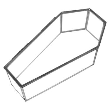 Imagem de VOSAREA Caixa de de caixão de vidro vintage caixa de doces caixa decorativa com tampa para anéis, brincos e bugigangas, decoração gótica