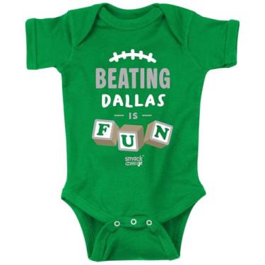 Imagem de Beating Dallas is Fun Baby Apparel for Philadelphia Football Fans (NB-7T) (Body verde Kelly, 6 meses)