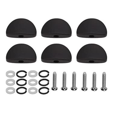Imagem de QANYEGN 6PCS Metal Big Semicircle Guitar Tuning Botões PEG, Tuning Buttle Button Heads Tinners, Máquina de Tunhadores de Guitarra para Guitarra Electric (Grande forma semicircular)