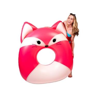 Imagem de BigMouth Boia inflável original da Squishmallows, tubo de natação para adultos e crianças, artigos para festas na piscina e brinquedos aquáticos – Fifi The Fox
