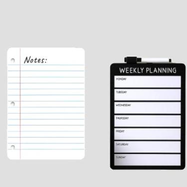 Imagem de 2 Lousas Magnética Para Planejamento Semanal com Caneta - Ns