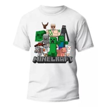 Imagem de Camiseta Adulto Minecraft - 100% Algodão, Camisa do Jogo  - Loja Dinka