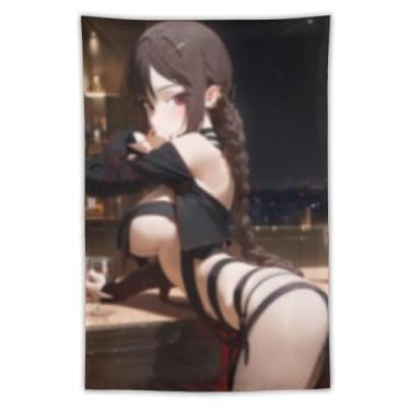 Imagem de LIEGBMEU Sexy Bikini Hot Anime Girl Tapeçaria 101.6 cm x 152.4 cm Interior Exterior Wall Quilt Art Decoração de Tapeçaria Caprichosa, AF115