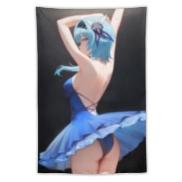 Imagem de LIEGBMEU Tapeçaria de biquíni sexy anime menina 101.6 cm x 152.4 cm interior exterior parede colcha arte decoração de tapeçaria caprichosa, AD12