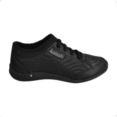 Imagem de Tenis Casual Kolosh Com elastico sapatenis conforto C3183, 36, Preto
