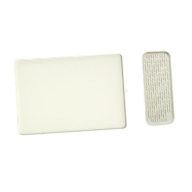 Imagem de Generic Tapete de silicone para café, tapete para secar louças, utensílios de mesa, de bar removível, para, embaixo da máquina de café, escorredor de, Branco