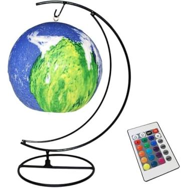 Imagem de Luminária Galáxia 3D Pendente RGB – 16 Cores LED com Controle Remoto, Rotativa, USB Recarregável, Abajur Planeta para Quarto e Decoração Criativa