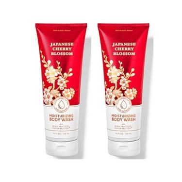 Imagem de Bath and Body Works Sabonete líquido hidratante com manteiga de karité e manteiga de cacau 296 ml - pacote com 2 (flor de cerejeira japonesa)
